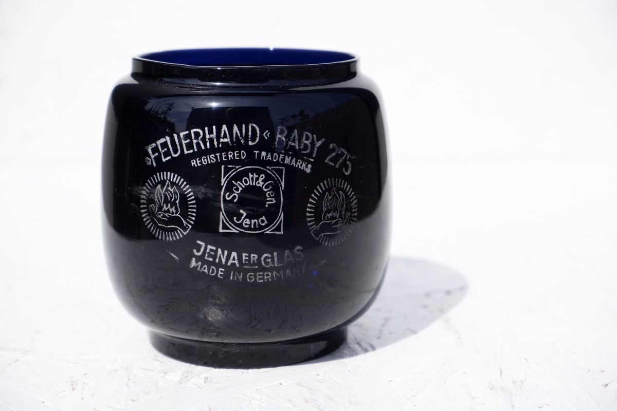 feuerhand 275 baby black out blue glas | 森の古物店 野屋