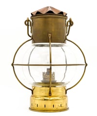 Brass marine lamp made in England