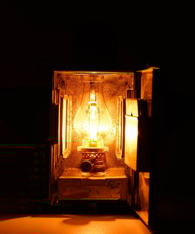 フランス軍　レールランプ　ライト　1940-1950 仏軍　ランタン Brass Oil Ship Lantern 25.5cm(真鍮オイルランタン シップ