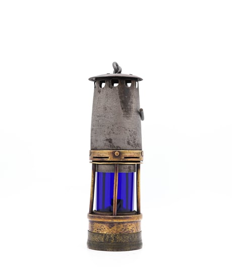 ACROYD & BEST LTD MORLEY LEEDS ENGLAND HAIL WOODS MPROVED LAMP  No.98 Blue Globe