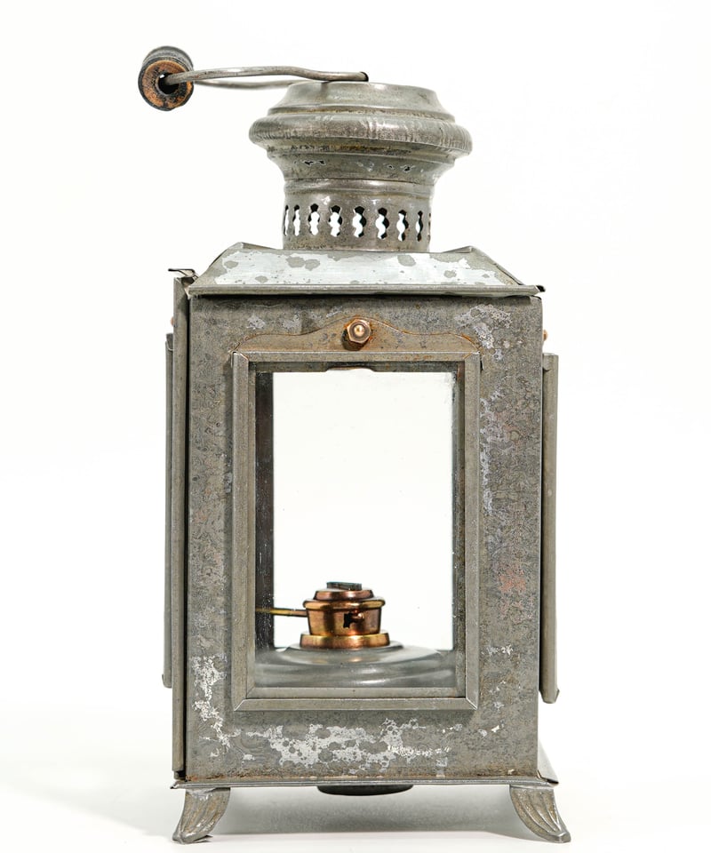 レア　1900's 3面カットガラス ハンドランタン レア 1900's 3面カットガラス ハンドランタン - メルカリ