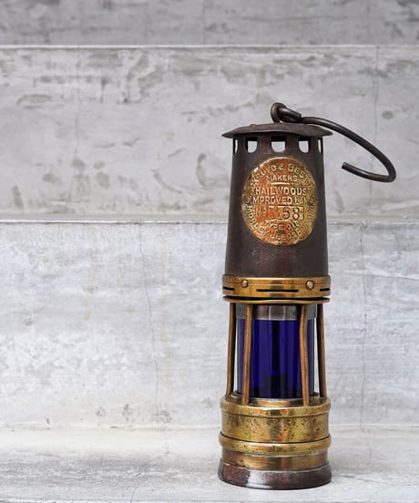 ACROYD & BEST LTD MORLEY LEEDS ENGLAND HAIL WOODS MPROVED LAMP  No.158 Blue Globe