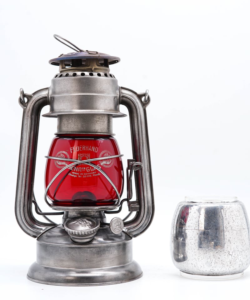 FEUERHAND Nr. 375 Reflector Red and Clear Globe