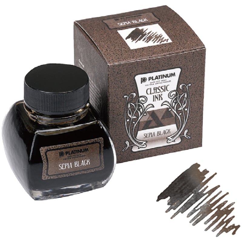 クラシックインク 万年筆用水性染料インク セピアブラック | PEN☆STARS