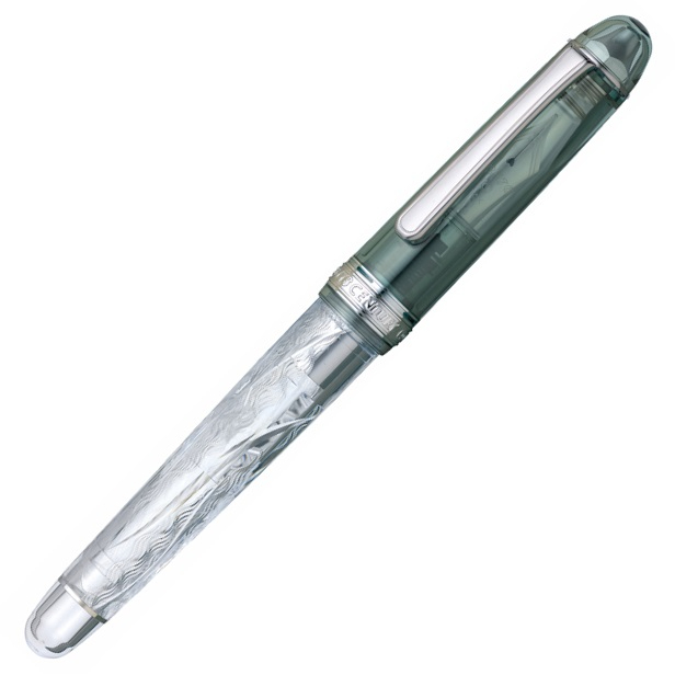 (未使用に近い) 紫雲　富士旬景　#3776センチュリー 新品)PLATINUM プラチナ 万年筆 #3776 センチュリー 富士雲景 霞