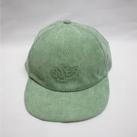刺繍太畝コーデュロイキャップ「OVERロゴ」ミント
