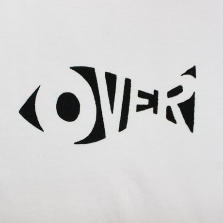 手刷りプリントロングスリーブTシャツ「スイミー」ホワイトXL size