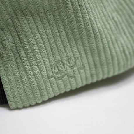 刺繍太畝コーデュロイキャップ「OVERロゴ」ミント