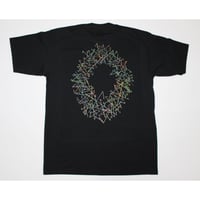 インクジェットプリントTシャツ「O」ブラック　XLsize