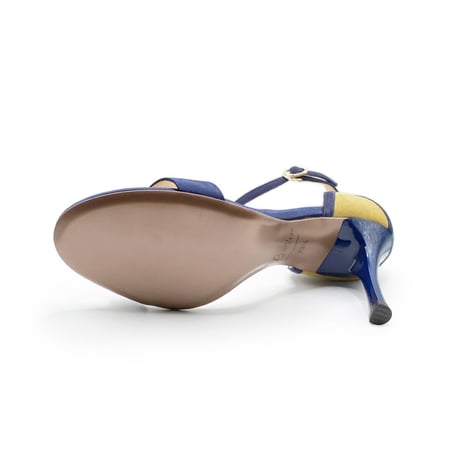 カラーパネルネックストラップサンダル/Color panel neck strap sandals L0219 (NAVY)