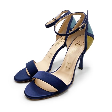 カラーパネルネックストラップサンダル/Color panel neck strap sandals L0219 (NAVY)