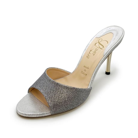 スパイクヒールミュールサンダル/Spike heel mule sandals L0217 (SILVER）