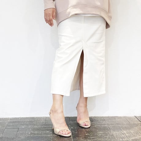クリアバイアスデザインヒールサンダル/Clear bias design heel sandals L0220 (BEIGE）