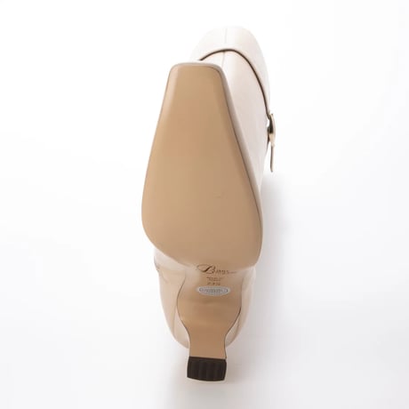 スクエアトゥバックルベルト付きロングブーツ/Square toe buckle belt long boots L0247 (L.BEIGE)