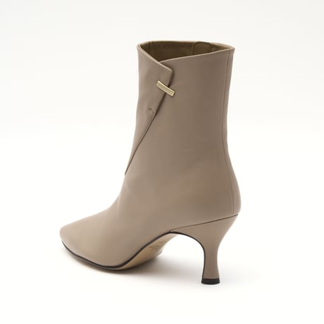 メタルモチーフポインテッドショートブーツ/metal motif Pointed Short Boots L0285（PINK.GRAY）