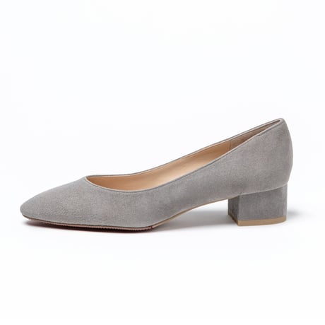 アーモンドトゥローヒールパンプス/Almond toe low heel pumps L0266 (L.GRAY/S)