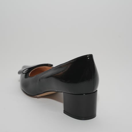 ポインテッドデザインチャンキーパンプス/ Pointed design chunky heel pumps L0280 (BLACK)