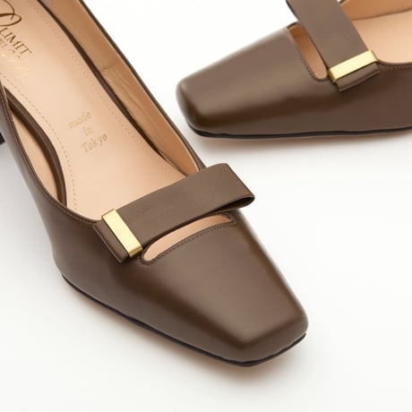 ベルトデザインストレートヒールスクエアパンプス/Belt Design Straight Heel Square Pumps L0288（MOCA）
