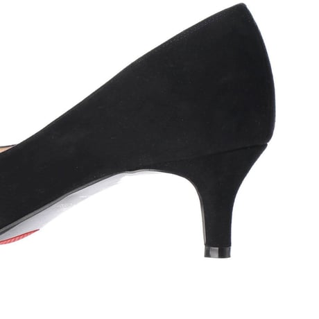 バイアスカットヒールパンプス / Bias cut heel pumps L0203 (BLACK/S）