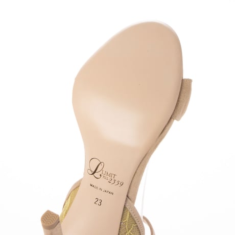 レースコンビネーションネックストラップサンダル/Lace combination neck strap sandals L0160 (GOLD）