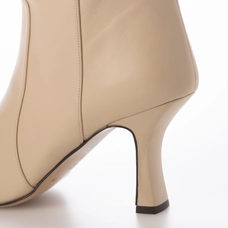 スクエアトゥバックルベルト付きロングブーツ/Square toe buckle belt long boots L0247 (L.BEIGE)