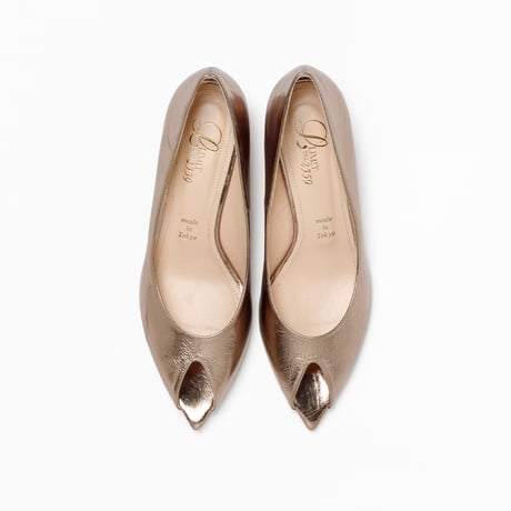 ピープトゥヒールパンプス/Peep Toe Heel Pumps L0289 (PINK GOLD)