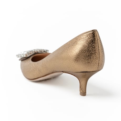 ビジューバックルポインテッドパンプス / Bijou buckle pointed pumps L0268 (B.GOLD)