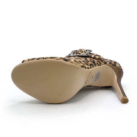 オープントゥスタッズドミュール  / Open toe studded mules L0180 (LEOPARD）