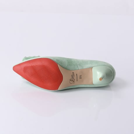 ビジューバックルヒールパンプス / Bijou buckle heel pumps L0221（L.GREEN/S）