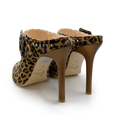 オープントゥスタッズドミュール  / Open toe studded mules L0180 (LEOPARD）