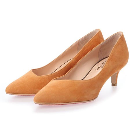 バイアスカットヒールパンプス / Bias cut heel pumps L0203 (CAMEL/S）