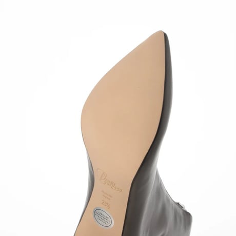ポインテッドフロントジップショートブーツ/ Pointed front zip short boots L0246（GREIGE）