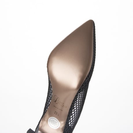 メッシュチュールポインテッドパンプス/Mesh tulle pointed pumps L0239（BLACK）