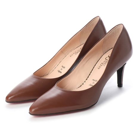 ロングノーズヒールパンプス/ Long nose heel pumps L0200 (BROWN）