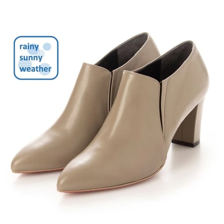 オールウェザーポインテッドヒールブーティ/All weather pointed heel booties L0080 (GREIGE）