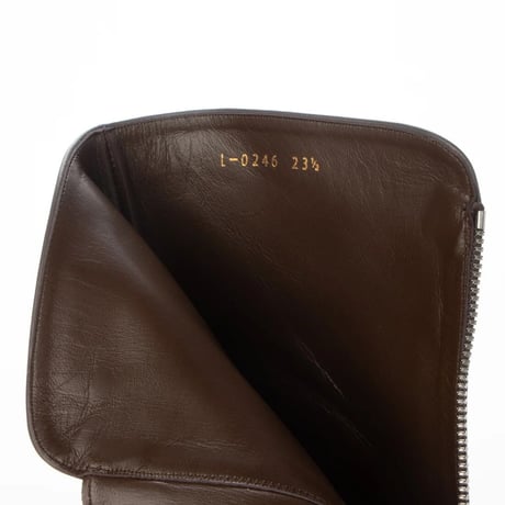 ポインテッドフロントジップショートブーツ/ Pointed front zip short boots L0246（GREIGE）