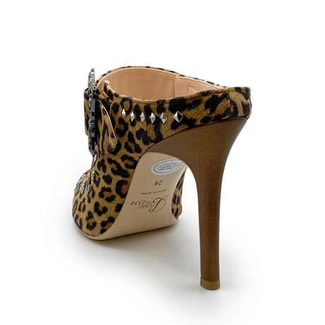 オープントゥスタッズドミュール  / Open toe studded mules L0180 (LEOPARD）