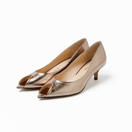 ピープトゥヒールパンプス/Peep Toe Heel Pumps L0289 (PINK GOLD)