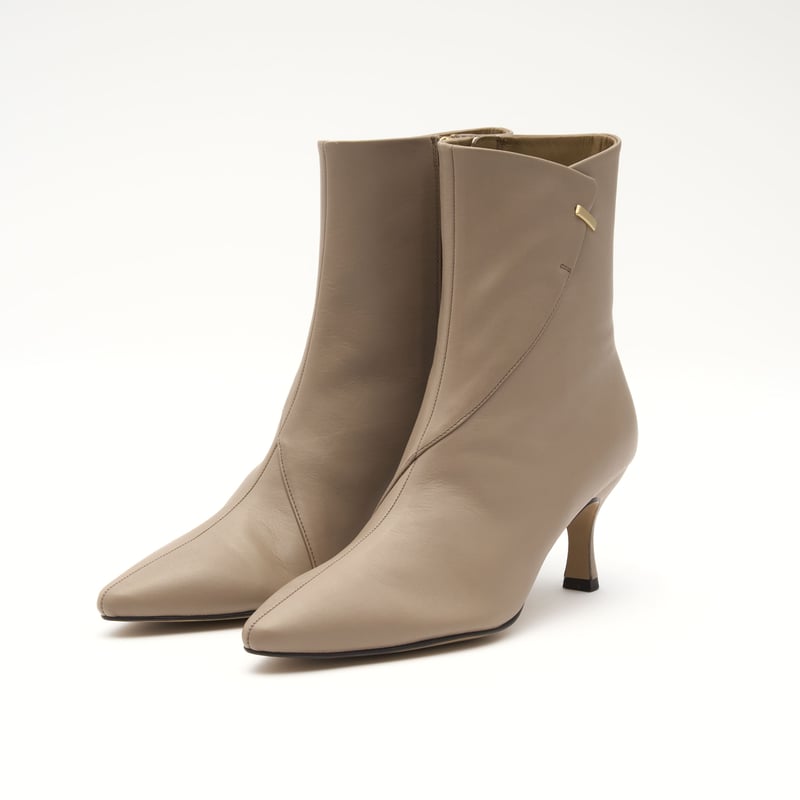 メタルモチーフポインテッドショートブーツ/metal motif Pointed Short