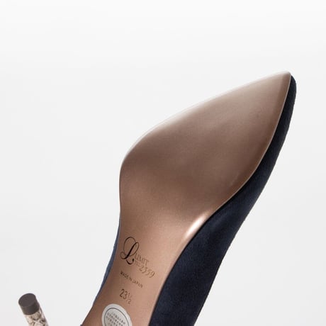 パイソンピンヒールパンプス  / Python pin heel pumps L0209 (NAVY/S）