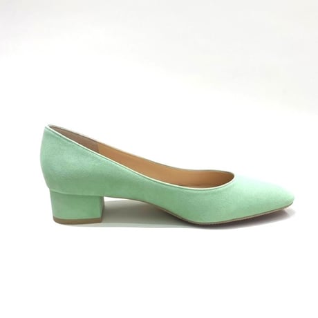 アーモンドトゥローヒールパンプス/Almond toe low heel pumps L0266 (L.GREEN/S)