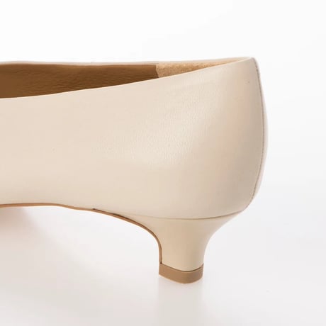 スリムスクエアトゥローヒールパンプス/Slim square toe low heel pumps L0243（IVORY）