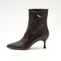 メタルモチーフポインテッドショートブーツ/metal motif Pointed Short Boots L0285（D.BROWN）