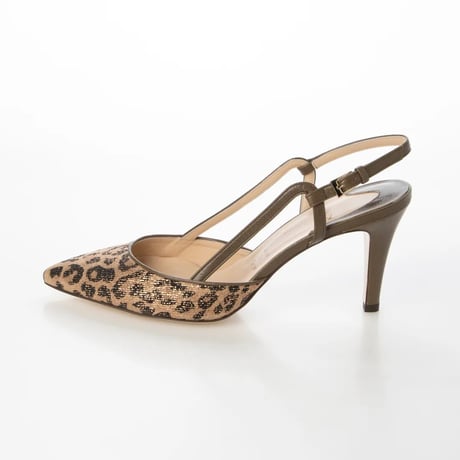 ポインテットトゥバックスリング/Pointed toe back sling L0250（LEOPARD）