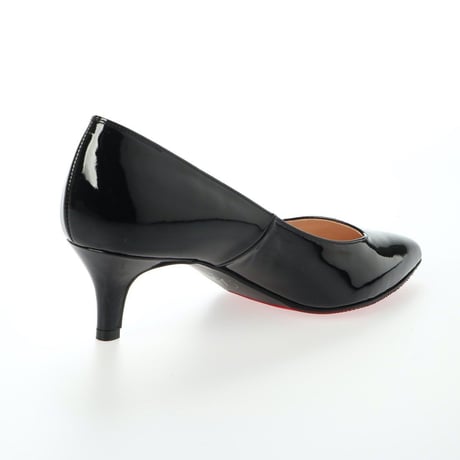 バイアスカットヒールパンプス / Bias cut heel pumps L0203 (BLACK/E）