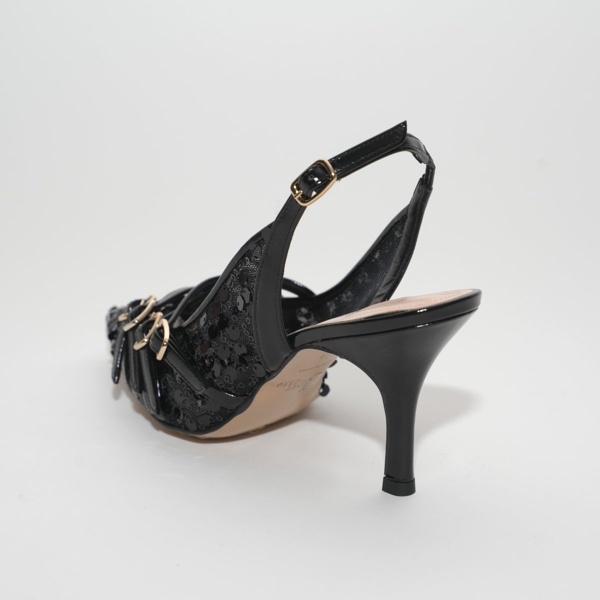 【新品未使用】TULLE BACKストラップミュール ブラック LL SLY | LACE UP ミュール (サンダル ) |SHEL'TTER WEBSTORE