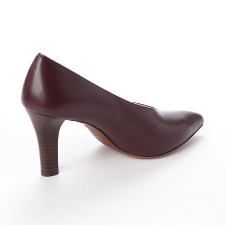 ポインテッドVカットヒールパンプス/ Pointed V-cut heel pumps L0193（WINE）