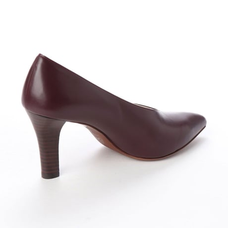 ポインテッドVカットヒールパンプス/ Pointed v-cut heel pumps L0193 (WINE）