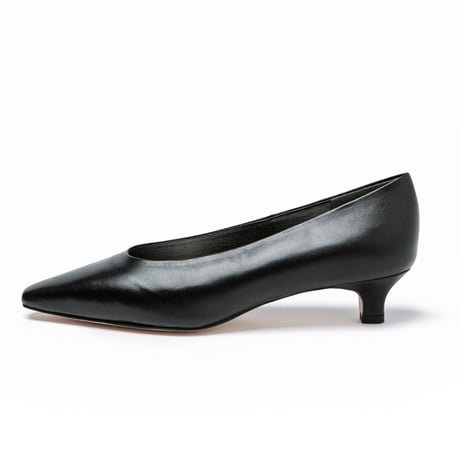 スリムスクエアトゥローヒールパンプス/Slim square toe low heel pumps L0243（BLACK）