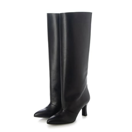 ルーズストレートロングブーツ/Loose straight long boots L0248 （BLACK）